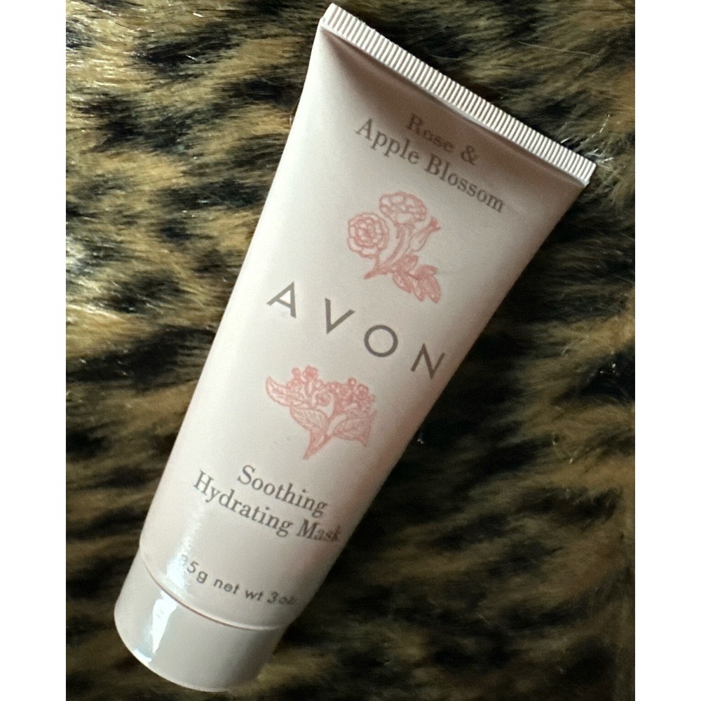 AVON SOOTHING HYDRATING FACIAL MASK ROSE & APPLE BLOSSOM 3oz Vintage & New
